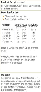 Amber NaturalZ UTR Urinary Tract Herbal Supplement for Dogs, Cats, Birds, Guinea Pigs, and Rabbits | Pet Herbal Supplement for Bladder Support | 4 Fluid Ounce Glass Bottle | Manufactured in The USA