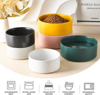 6'' Ceramic Dog Bowl - 30Oz Classic Dogs Food & Water Bowl for Small and Medium Breed Dogs, Heavy Duty Non-Slip Dog Dishes, Food Grade Stoneware Pet Bowl, Dishwasher & Microwave Safe, Yellow