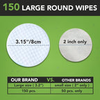 NOVEHA - Dog Ear Cleaner Wipes, Daily Ear Cleaner for Dogs & Cats - Stop Ear Itching with Aloe, Eucalyptus & Witch Hazel Ear Wipes for Dogs - for Odor Control, Dirt and Wax Removal, Unscented (150 Ct)