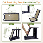 Globlazer F50 Cat Tower for Indoor Cats, 50-inch Heavy Duty Cat Tree for Big Cats, Cat Tree House with Extra-Large Padded Platform, Sisal Scratching Board, 2 Large Condos, Cloud Grey