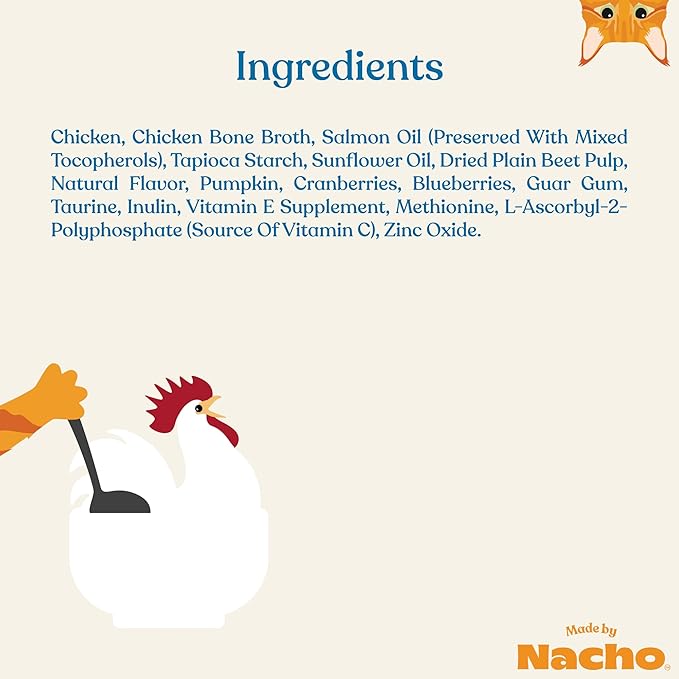 Made by Nacho Immunity Support Cage-Free Chicken Puree Meal Topper with Bone Broth (36 Count), Limited Ingredients