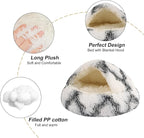 Dog Beds for Small Dogs, Cat Bed Cave, Washable Cute Cat Bed, Cozy Nook Pet Bed for Dogs or Cats, Anti-Slip Puppy Bed Fits up to 12 lbs Pets(Grey-White, 20" x 20")