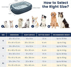 Miguel Orthopedic Dog Bed for Medium Small Dogs, Memory Foam Pet Bed Washable Removable Cover, Calming Puppy Bed with Sides, Dog Couch Comfort Sofa, Egg Foam Support, Non-Slip Bottom, Blue 24 inches