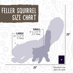 HuggleHounds Plush Dog Toy - Fuzzy Dog Toy, Squeaky Soft Fleece, Interactive Durable Stuffed, for Small and Large Breeds with Squeaker - Feller Squirrel, Small