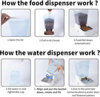 Meikuler Pets Auto Feeder 5.2L,Food Feeder and Water Dispenser Set for Medium & Large Dogs Cats and Pets Animals (White)