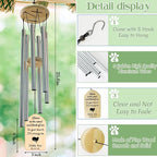 Pet Loss Gifts - PEMIRSAYO Personalized Cat Memorial Wind Chime - Pet Memorial Gifts - Loss of Cat Sympathy Gift - Bereavement Remembrance Memorial Gifts for Loss of Pet Cat