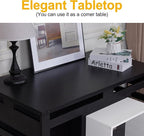 Lovupet Wooden Dog Crate Furniture, Villa Style Dog Kennel for Medium Breed with Glass Door and Acrylic Panels, GC34 (Black)