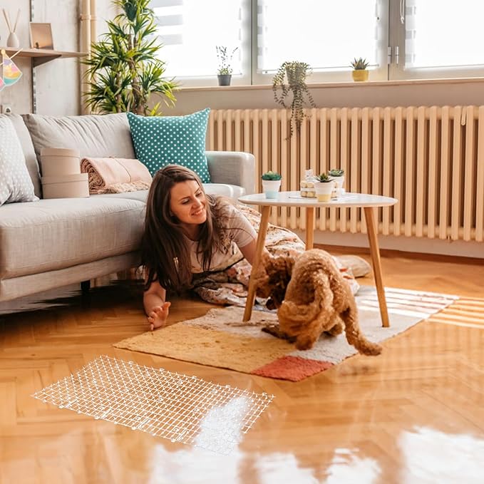 13Ft x 12 Inch Scat Mats for Cats with 12 Ground Stakes 12 Zip Ties, Cat Repellent Mats Training Plastic Cat Scat Mat with Spikes, Cats Digging Stopper Prickle Strip for Indoor Outdoor Sofa Furniture