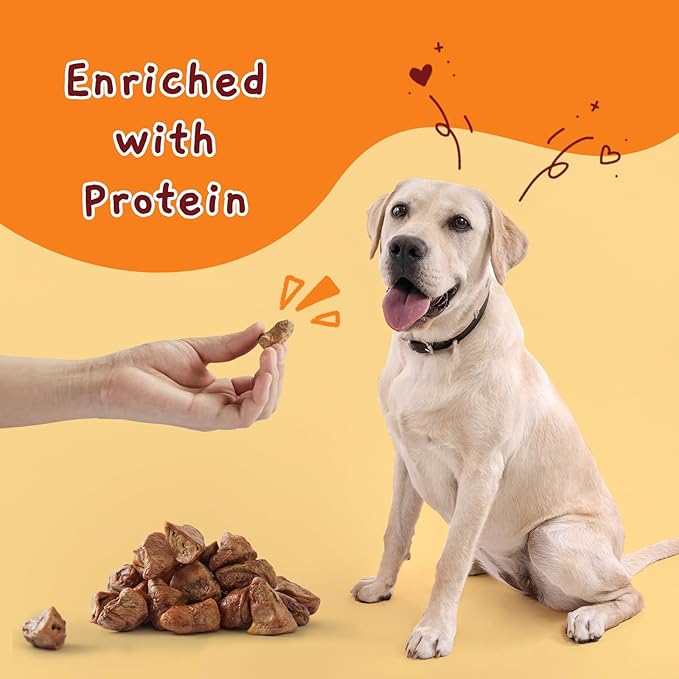 Jungle Calling Freeze Dried Cat & Dog Treats, Freeze Dried Chicken Hearts for Cats & Dogs, High Protein Single Ingredient Chicken Heart Snacks, Grain Free Pet Training Rewards (Chicken Hearts, 2.3 oz)