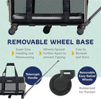 Pet Carrier Airline Approved - Dog Carrier with Wheels - TSA Airline Approved Dog Carrier - Rolling Pet Carrier with Wheels for Small to Medium Size Cat or Dog - Airplane Cabin Animal