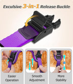 Halypet Cat Harness and Leash Set [MAX Safety 4th-Gen Upgrade] Escape Proof Adjustable Cat Leash Comfortable Soft Vest Easy to Wear Kitten Harness with Reflective Strip for Cats Walking, XS Purple