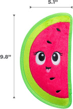 Outward Hound Tough Skinz Durable Squeaky Dog Toy with Two Tough Layers, Watermelon, Red, Medium