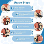 YUDODO 2-Pack Pet Dog Carrier Backpack Adjustable Dog Front Carrier, Legs Out Easy-Fit Dog Travel Backpack Carrier for Hiking Camping for Small Medium Dogs Cats and Rabbits (Large Black+Pink)