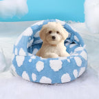 Dog Beds for Small Dogs, Cat Bed Cave, Washable Cute Cat Bed, Cozy Nook Pet Bed for Dogs or Cats, Anti-Slip Puppy Bed Fits up to 12 lbs Pets(Blue, 20" x 20")