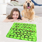 Large Silicone Snuffle Mat for Small Medium Large Dogs Slow Down Eating,Slow Feeder Lick Mat for Dry Wet Food for Pet Encourages Natural Foraging Skill,Relieving Stress (Green)