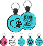 MYLUCKYTAG Silent Silicone QR Code Pet ID Tags - Online Profile - Scan QR for Instant Location Alert Email