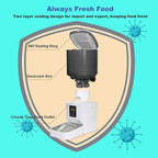 Automatic Cat Feeder, 6L Cat Food Dispenser with 10s Voice Recorder, Pet Feeder up to 8 Meals per Day, Timed Feeder with Dry Food Sealed Ring (Jade White, 6L)