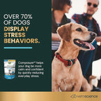 VetriScience Calm & Confident Chews, Composure Clinically Tested Calming and Anxiety Supplement for Dogs, Reduce Stress and Fear, Ideal for Thunderstorms, Fireworks and Travel, Bacon, 120 Count