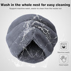 Self Warming Plush Pet Bed Cat Cave Pet Tent Cave Bed Cozy Cat Sleeping Bag Snooze Mat for Winter Pets Cats Small Dogs Puppies and Kittens