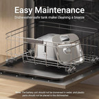 DownyPaws Cat Water Fountain Stainless Steel Wireless, 101 oz/3L FurSink Cordless Cat Water Dispenser for Pets, Battery Operated Dog Drinking Fountain with Motion Sensor, Easy Clean, Black