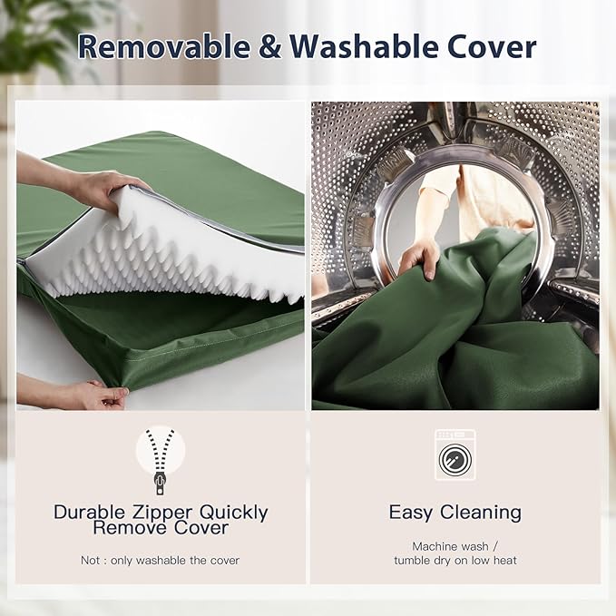 BFPETHOME Outdoor Dog Beds for Large Dogs, Waterproof Dog Bed for Medium, Large, Extra Large Dogs, Orthopedic Pet Bed with Removable Washable Cover, Egg Crate Foam Pet Bed Ma