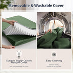 BFPETHOME Outdoor Dog Beds for Large Dogs, Waterproof Dog Bed for Medium, Large, Extra Large Dogs, Orthopedic Pet Bed with Removable Washable Cover, Egg Crate Foam Pet Bed Ma