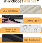 Orthopedic Washable Large Dog Bed: Cooling Dog Bed with Bolsters - Jumbo Bed Waterproof Removable Cover Non-Slip Pet Bed for Extra Large Sized - Pink