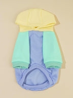 QWINEE Basic Dog Hoodie Sweatshirt Puppy Sweater Warm Cat Costumes Pet Clothes for Chihuahua Puppy Kitten Small Medium Dogs Yellow and Blue X-Large