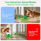 Interactive Dog Toys Octopus,Durable Automatic Jumping Dog Toy to Keep Them Busy,Squeaky Moving Tug of War Doggie Toy,USB Rechargeable Puppy Toys (Green)