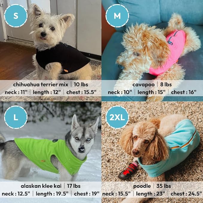 Gooby - Zip Up Fleece Vest, Fleece Jacket Sweater with Zipper Closure and Leash Ring, Red, Large