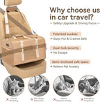 Petsfit 19x12x12 Pet Carrier for Large Cats (up to 20 lbs), Soft-Sided Small Dog Travel Carrier, Upgraded with Patented Buckle and Soft Padding, Ideal for Car Road Trips,Khaki