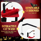 Globlazer Gothic Cat Tower for Indoor Adult Cats, 50-inch Heavy Duty Goth Cat Tree for Big Cats, Maine Coon Cat Tree with Extra-Large Padded Platform, 2 Large Condos, F50