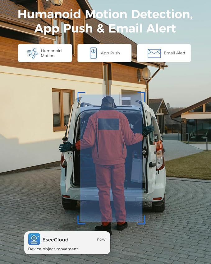 Hiseeu [24/7 Recording] Home Security Camera System, No Subscription, 4K NVR with 3MP Corded Plug-in Powered Outdoor Bullet Cameras, 2.4G/5G Wireless WiFi Connection, 1TB HDD, Night Vision, IP65