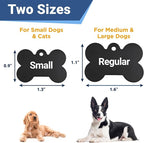 GoTags Dog Tags Personalized Engraved Pet ID Tags, Stainless Steel, Front and Backside Engraving, Available in Bone, Round, Heart, Bow Tie and More, Small and Large Dog and Cat (Pack of 1)