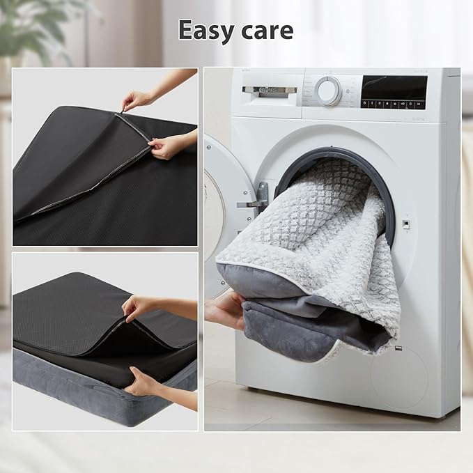 Orthopedic Dog Bed for Extra Large Dogs, Egg Crate Foam Bed for Extra Large Dogs, Equipped with Removable Waterproof Pillow Cover and Anti-Slip Bottom, Pet Bed