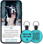 MYLUCKYTAG Silent Silicone QR Code Dog Tags - Scan QR for Instant Pet Location Alert Email
