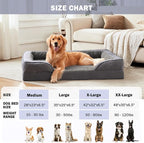 INVENHO Orthopedic Extra Large Dog Bed, XXL Waterproof Dog Sofa, Egg-Crate Foam Couch with Washable Removable Cover, Waterproof Lining and Nonskid Bottom