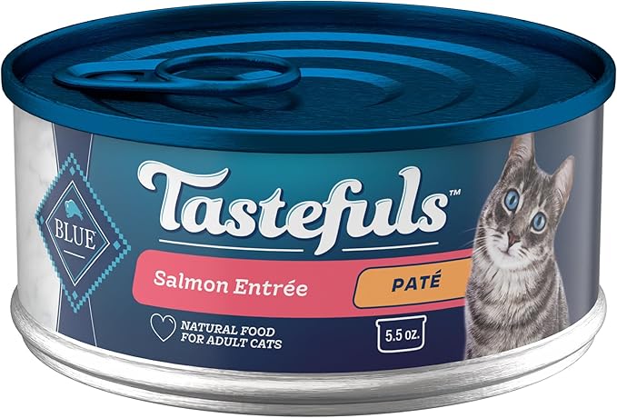 Blue Buffalo Tastefuls Wet Cat Food Paté, Made with Natural Ingredients, Salmon Entrée, 5.5-oz Cans (24 Count)