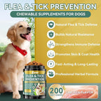 YOTANGO Natural Flea & Tick Support Chews for Cats & Dogs, 2-Pack Bundle for Natural Flea Prevention & Skin Health, 400 Chews Total, Safe & Effective, Plant-Based Formula for All Breeds