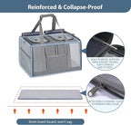 Cat Carrier for 2 Cats – Large Soft-Sided Pet Travel Carrier, Dual Compartments, Privacy Protection, Dog Carrier for Small/Medium Dogs, Home & Outdoor Use