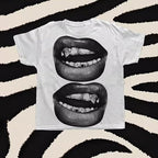 Graphic Tees Y2k Baby Tee Teens 2000s Vintage T Shirts Emo Grunge Printed Summer Crop Tops 2024