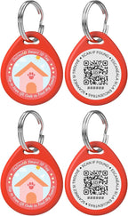 2 Pack Personalized Cat Tags,QR Code Pet ID Tags with Online Profile systerm,Editable Any Names and Phone numbles,2*Red,S