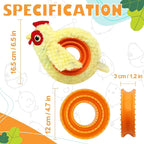 Chicken Plush Tug of War Dog Toy, Stuffed Crinkle Dog Squeaky Toy with Slow Feeder Puppy Chew Toy for Small Medium Large Dogs