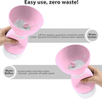 Portable Pet Water Bottle - 20 oz with 8.8 oz Food Container,Silicone Leakproof Travel Bottle for Dogs Cats, Detachable Feeding Dish for Walking Hiking Travel Pink
