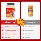 Just Try 8 OZ Fish Roe Freeze Dried Cat & Dog Food Toppers Mixers Grain Free Cat Treats for Indoor Cats Low Calorie Real Chicken Egg Yolk Omega 3 Supports Skin & Coat Health