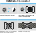 Waterproof AirTag Dog Collar Holder for Apple Tracker QR Code Case Pink