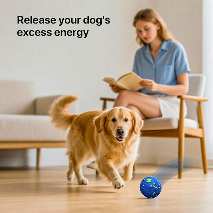 Interactive Dog Toys Balls Moving - Smart Automatic Bouncing Interactive Dog Ball, Durable Pet-Safe E-TPU Material, IPX7 Waterproof, Anti Boredom Dog Toys to Keep Them Busy for Large and Small Dogs