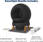 PetSafe ScoopFree SmartSpin Self-Cleaning Litter Box Bundle - Smart Cat Litter Box - Automatic Waste Collection - Odor Control - Complete Litter Kit - Multi-Cat Households