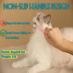 E.M&S.T by Emmeliestella Small Dog & Cat Toothbrush 360 Degree Soft Silicone, Cat Dental Care, Toothbrush Holder, Easy to Handle, Independent Packaging, Extra Suction Cup, Light Blue&Light Pink 3PCS