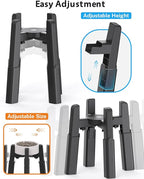 CZPET Dog Bowl Stand with Mat with Adjustable Height and Width, Raied Elevated Water & Food Feeder for Medium & Large Dogs, Stable and Anti-Slip